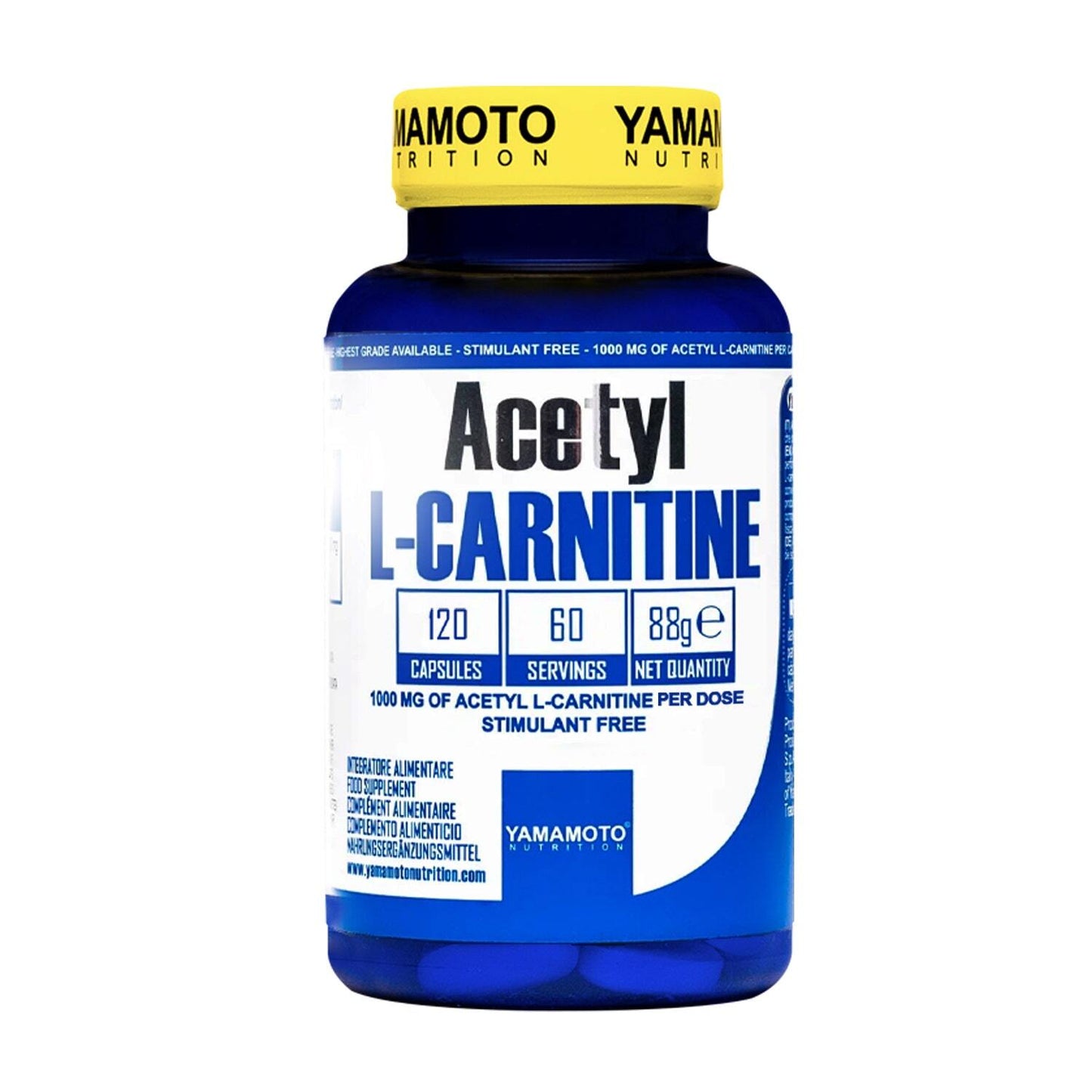 YAMAMOTO Acetyl L-CARNITINE 60 Cps carnitina sport uomo donna integrazione