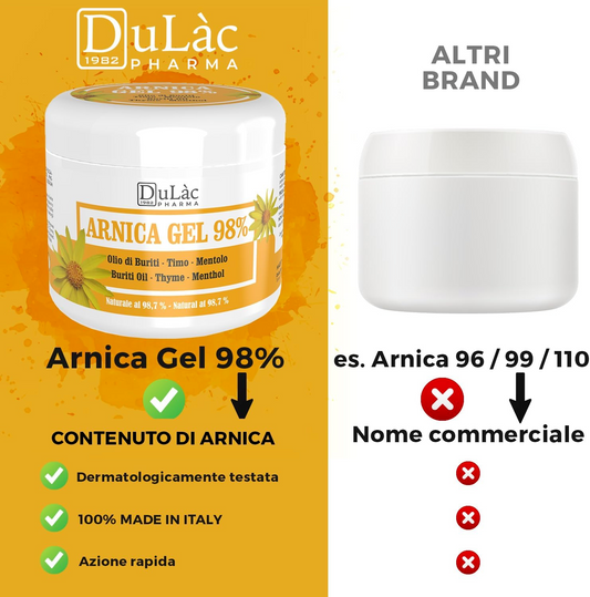 Arnica Gel 98% Extra Forte DuLàc 500ml dolore infiammazione mal di schiena