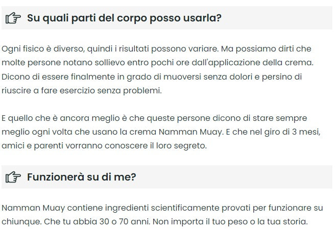 Pomata antinfiammatorio muscolare Namman Muay 100g CREMA dol articolare muscolo