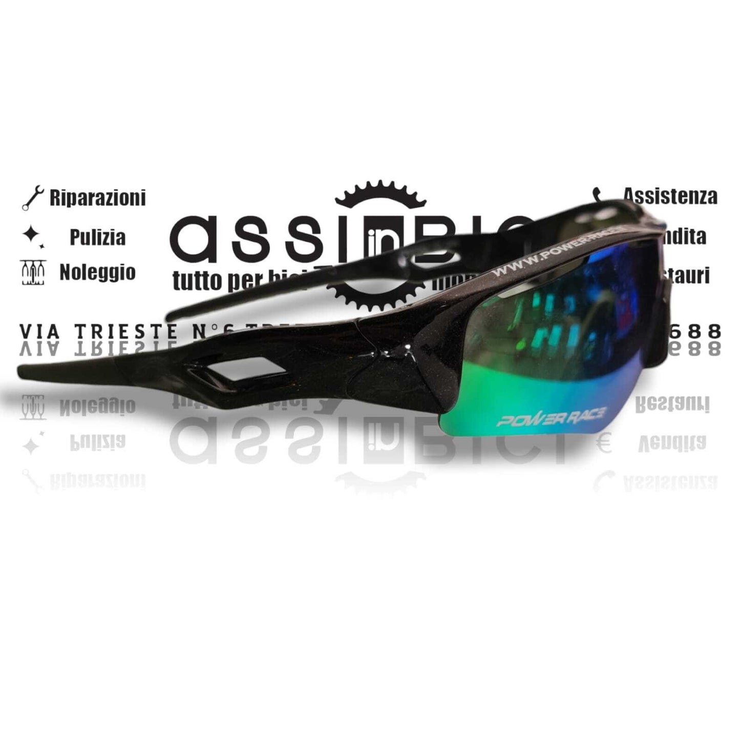OCCHIALI CICLISMO MTB POWER RACE Top Gun REGALO bici Decathlon rockrider uomo