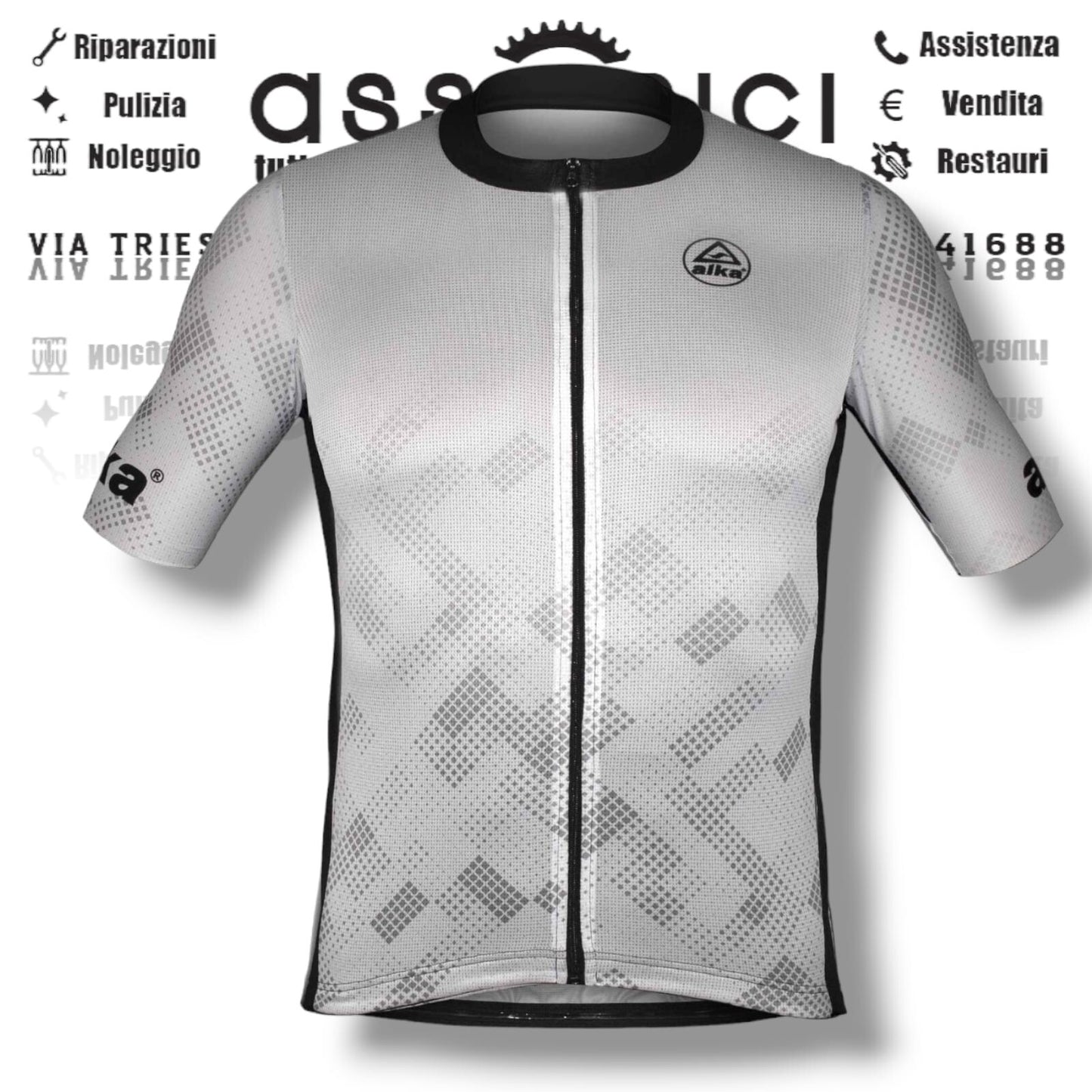 Maglia ciclismo uomo Alka Prime super traspirante bici corsa rockrider santini