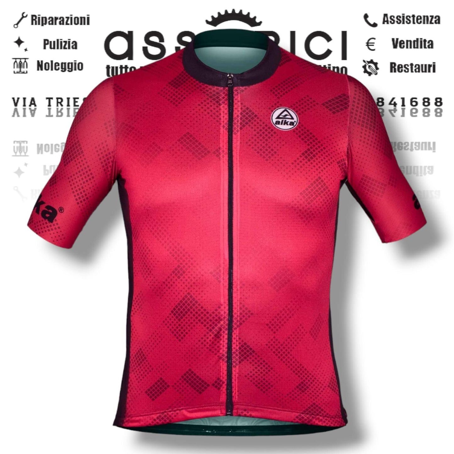 Maglia ciclismo uomo Alka Prime super traspirante bici corsa rockrider santini