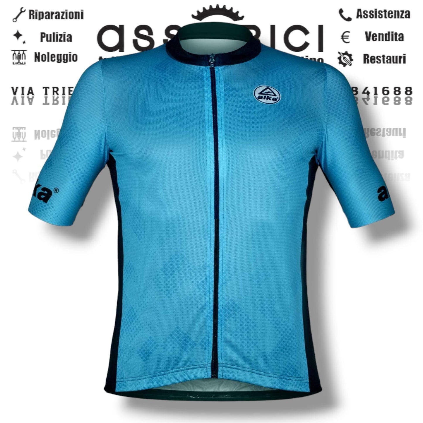 Maglia ciclismo uomo Alka Prime super traspirante bici corsa rockrider santini