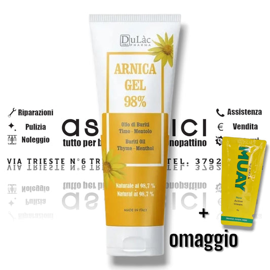 Pomata antinfiammatorio muscolare Arnica Gel 98%, 100ml + OMAGGIO Nammam Muay