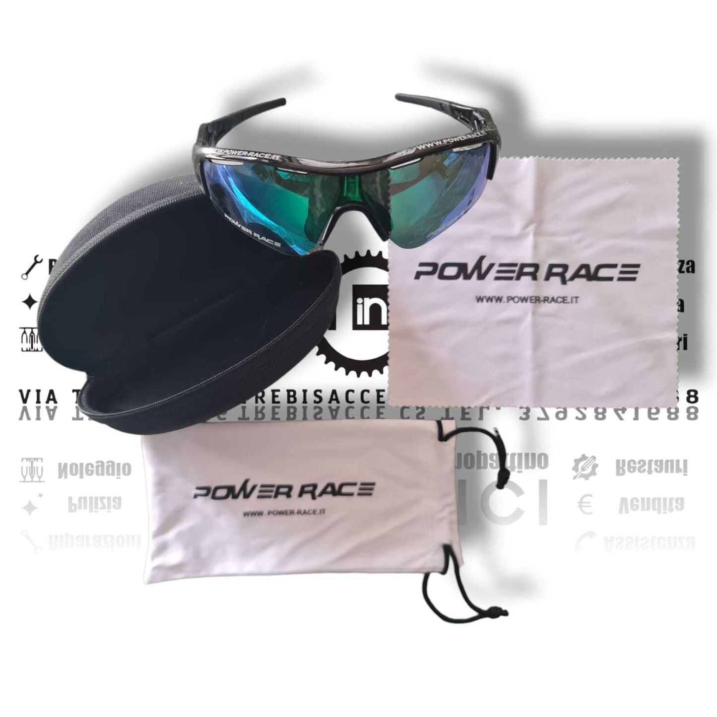 OCCHIALI CICLISMO MTB POWER RACE Top Gun REGALO bici Decathlon rockrider uomo