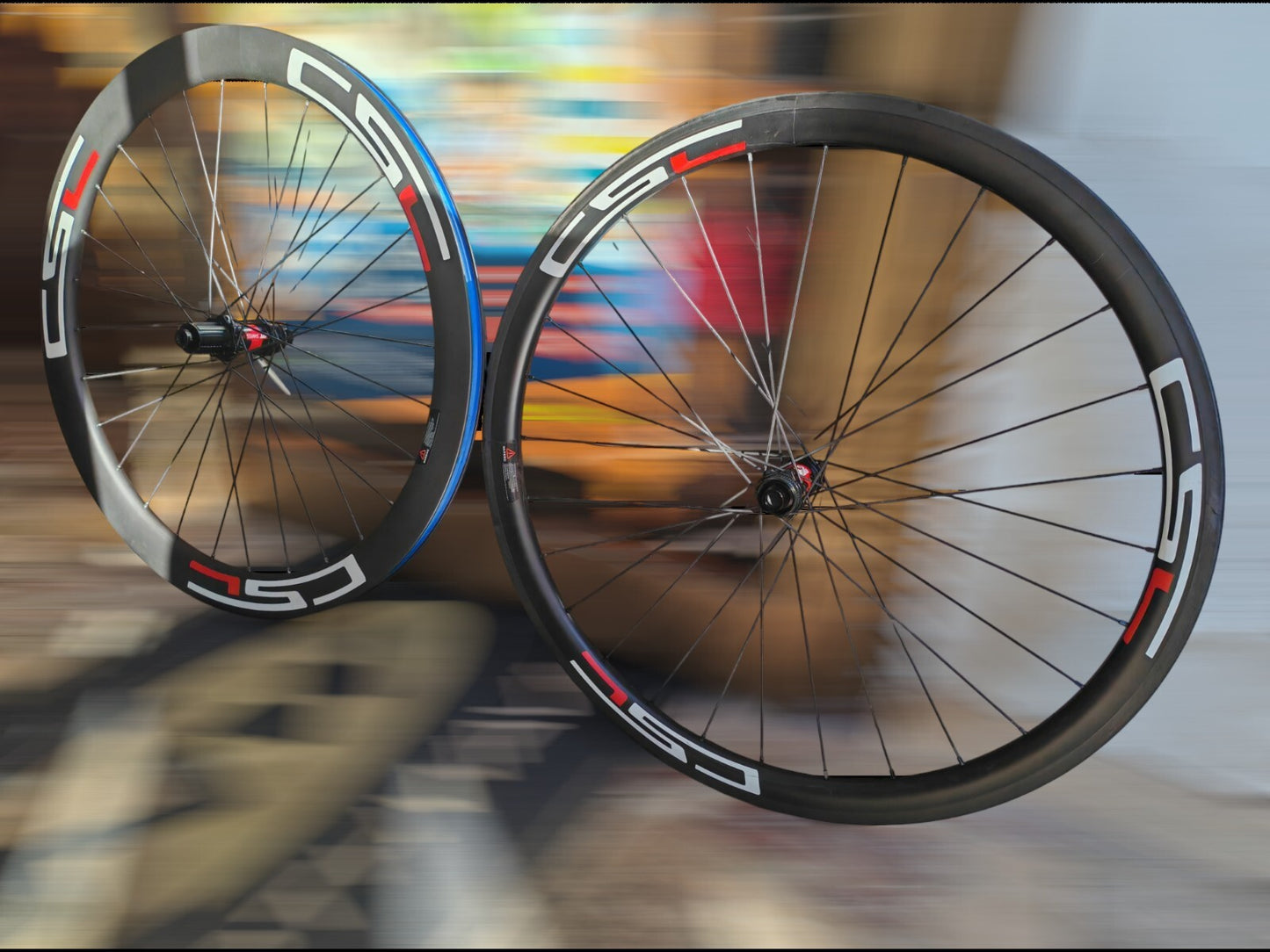 Cerchi Bici Corsa Carbonio CSC freno a disco Dtswiss Uomo Donna Decathlon Rockri