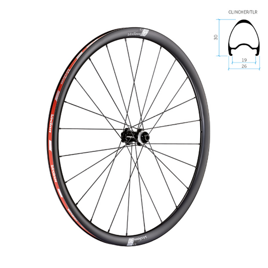 COPPIA RUOTE VISION SC 30 CARBON C19 TUBELESS READY DISC 28"/700C - SH11/HG